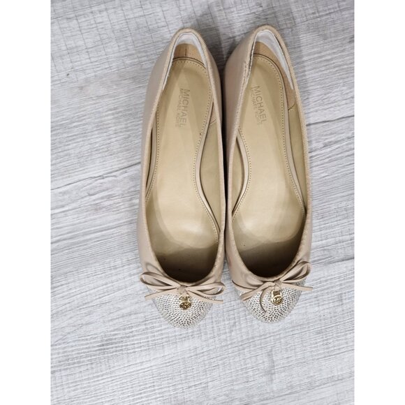 Michael Kors Silver glitter Front bow W/ Charms flat size 7-7.5M - Picture 14 of 16